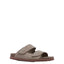 Mens Hush Puppies Cracker Taupe Sandals Slip On Leather Shoes