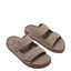 Mens Hush Puppies Cracker Taupe Sandals Slip On Leather Shoes