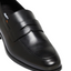Mens Hush Puppies Norton Black Leather Dress Formal Slip On Shoes