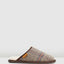 Mens Hush Puppies Sled Slippers Slip On Shoes Natural Plaid Leather Wool