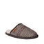 Mens Hush Puppies Sled Slippers Slip On Shoes Navy Natural Chestnut Leather Wool