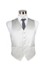 Mens Ivory Plain Vest Waistcoat