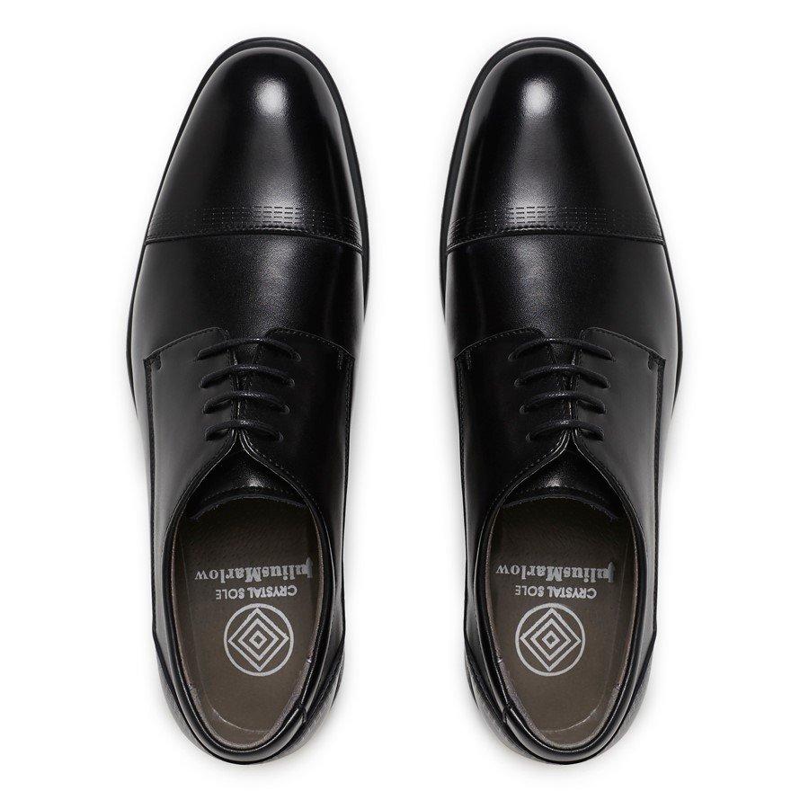 Mens Julius Marlow Expand Black Leather Lace Up Work Dress Shoes