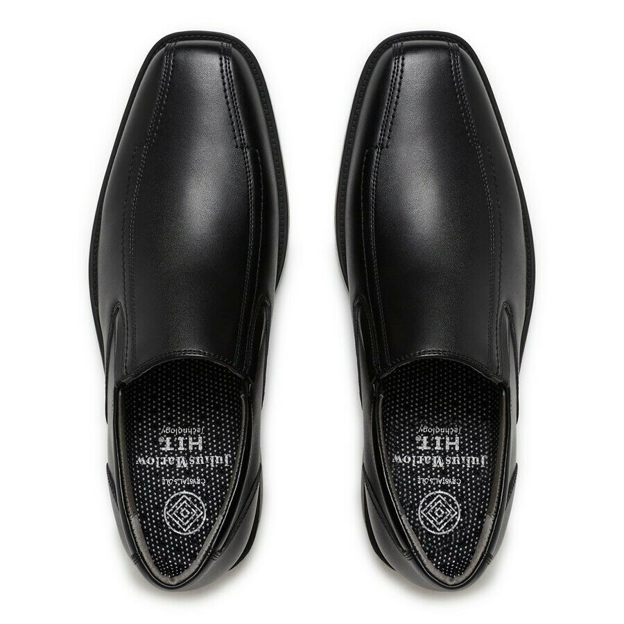 Mens Julius Marlow Melbourne Black Leather Slip On Shoes Work Formal Shoe