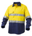 Mens Kinggee Hi Vis Work Cool 2 Reflective Safety Shirt Yellow/Navy