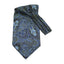 Mens Light Blue, Navy, Lime & Black Paisley Cravat