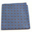Mens Light Blue & Orange Small Polka Dot Silk Pocket Square