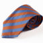 Mens Light Blue & Orange Striped Elegant Patterned 8cm Neck Tie