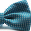 Mens Light Blue Plain Coloured Bow Tie With White Polka Dots