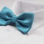 Mens Light Blue Plain Coloured Bow Tie With White Polka Dots
