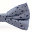 Mens Light Blue Preppy Leaf & Dots Patterned Cotton Bow Tie