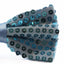 Mens Light Blue Sequin Patterned Bow Tie