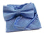 Mens Light Blue With Silver Stars Matching Bow Tie & Pocket Square Set