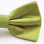 Mens Light Green Plain Coloured Checkered Bow Tie