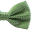 Mens Light Green Polka Dot Patterned Bow Tie