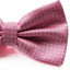 Mens Light Pink Plain Coloured Bow Tie With White Polka Dots