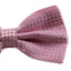 Mens Light Pink Polka Dot Patterned Bow Tie