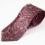 Mens Light Pink & Red Paisley Patterned 8cm Neck Tie