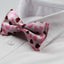 Mens Light Pink With Love Hearts Patterned Bow Tie