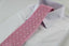 Mens Light Pink With White Squares Patterned 8cm Neck Tie