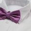 Mens Light Purple Plain Coloured Checkered Bow Tie
