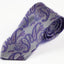Mens Light Purple & Silver Paisley Patterned 8cm Neck Tie
