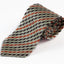 Mens Lime, Brown & Orange Striped Patterned 8cm Neck Tie