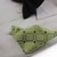 Mens Lime Green Cube Patterned Silk Pocket Square