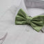 Mens Lime Plain Coloured Checkered Bow Tie