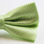 Mens Lime Plain Coloured Large Patterned Checkered Bow Tie