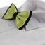 Mens Lime Two Tone Layered Bow Tie