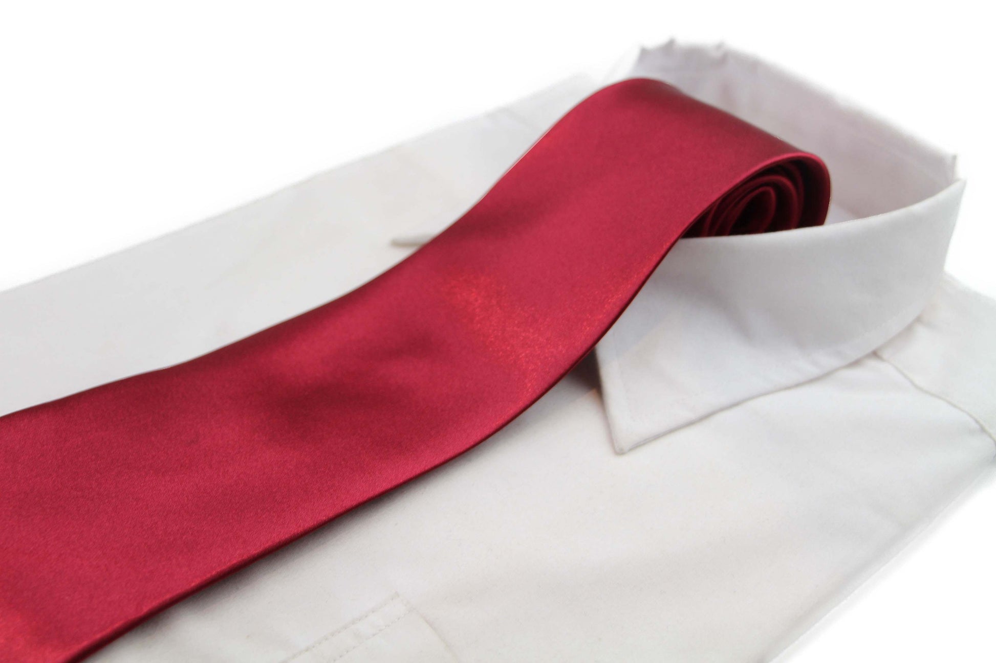Mens Maroon Classic 10cm Plain Neck Tie