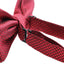 Mens Maroon Plain Coloured Large Patterned Checkered Bow Tie