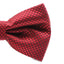 Mens Maroon Plain Coloured Large Patterned Checkered Bow Tie
