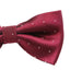Mens Maroon With Silver Stars Matching Bow Tie & Pocket Square Set