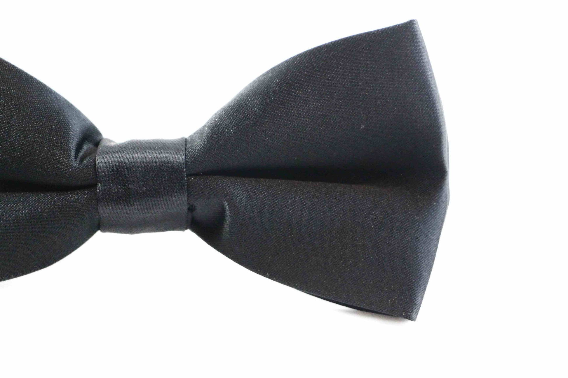 Mens Matt Solid Plain Black Colour Bow Tie