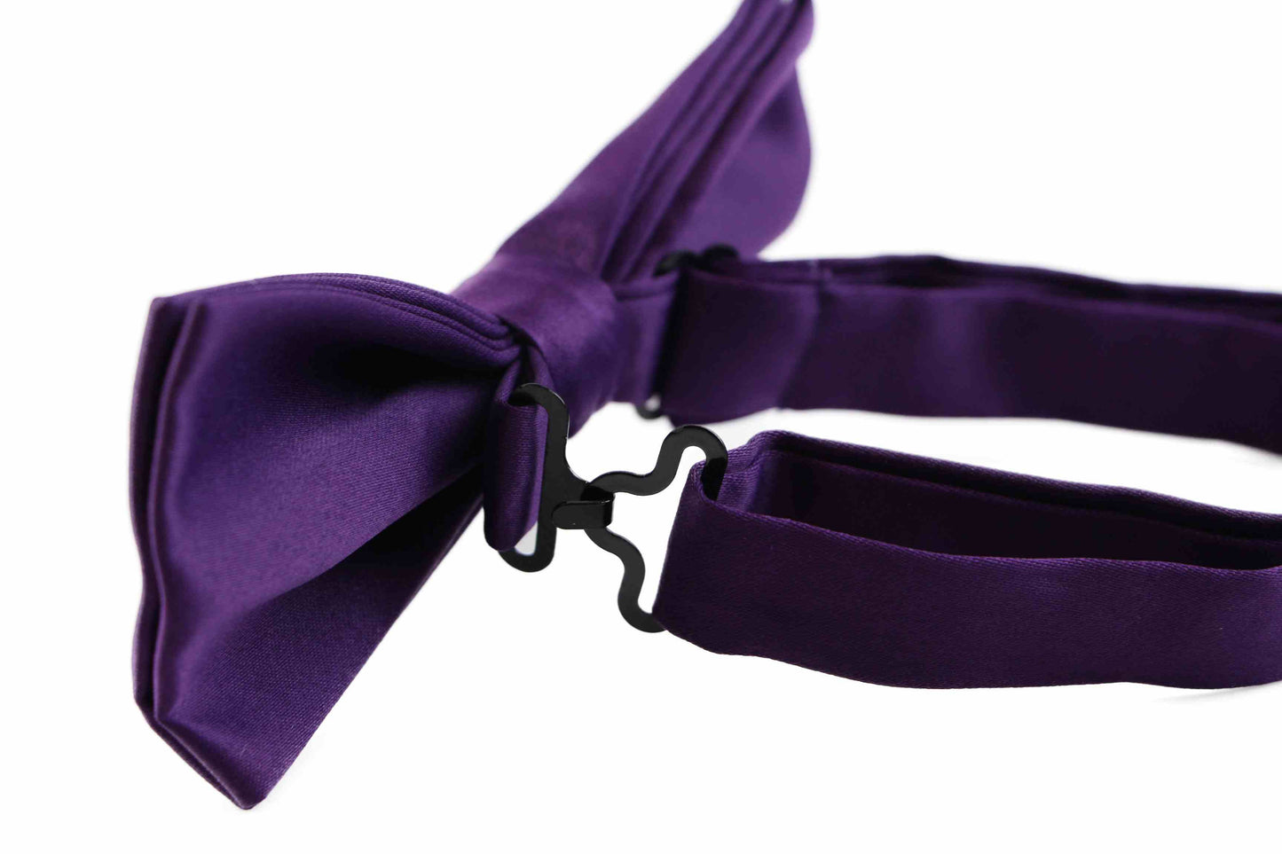 Mens Matt Solid Plain Dark Purple Colour Bow Tie
