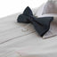 Mens Matt Solid Plain Gunmetal Colour Bow Tie