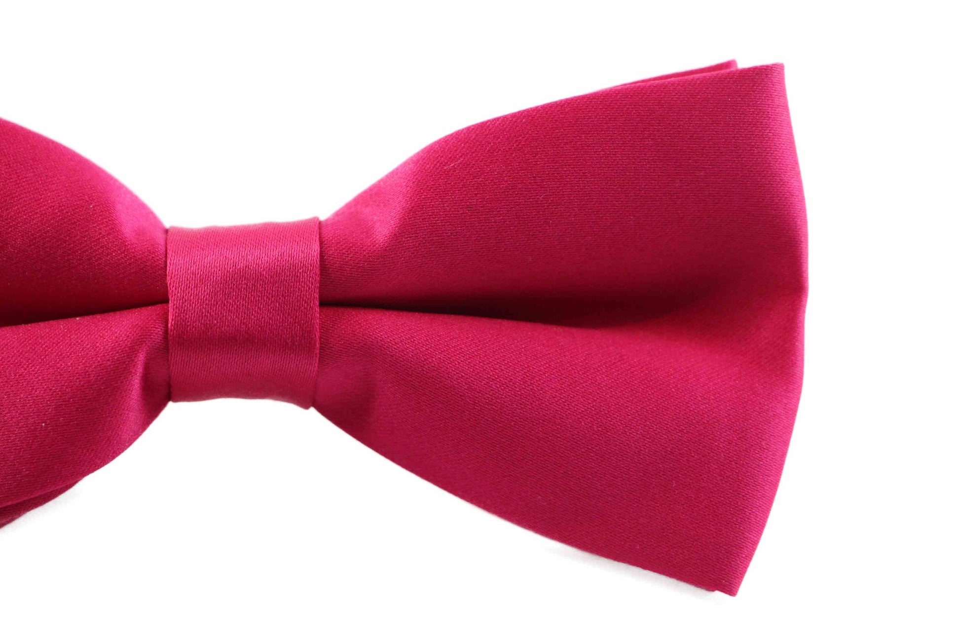 Mens Matt Solid Plain Magenta Colour Bow Tie