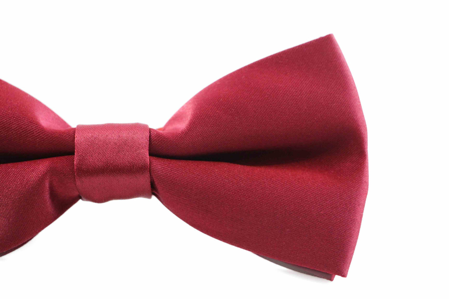 Mens Matt Solid Plain Maroon Colour Bow Tie