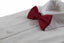 Mens Matt Solid Plain Maroon Colour Bow Tie