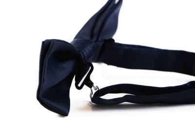 Mens Matt Solid Plain Navy Colour Bow Tie