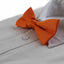 Mens Matt Solid Plain Orange Colour Bow Tie