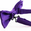 Mens Matt Solid Plain Purple Colour Bow Tie