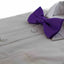 Mens Matt Solid Plain Purple Colour Bow Tie