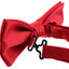 Mens Matt Solid Plain Red Colour Bow Tie