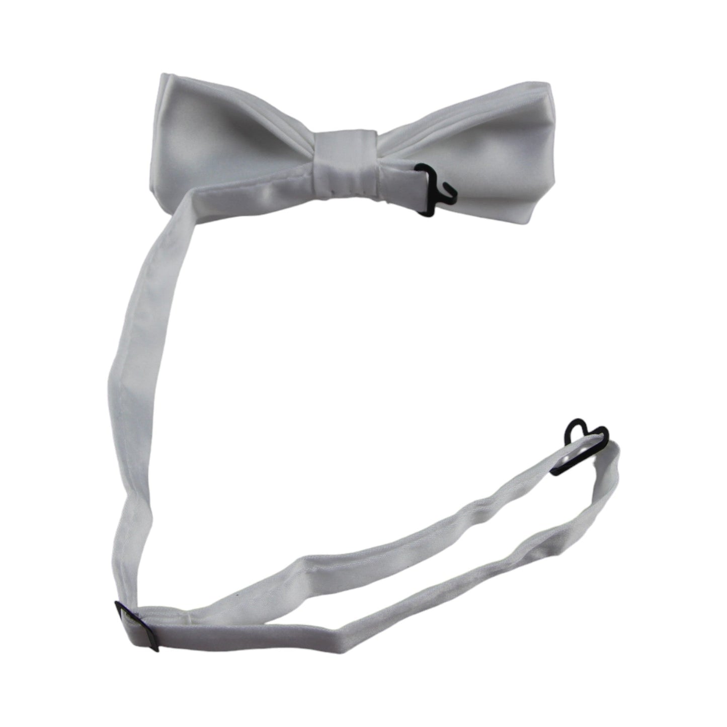 Mens Matt Solid Plain White Colour Bow Tie