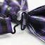 Mens Metallic Silver, Black & Purple Patterned Bow Tie