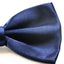 Mens Midnight Blue Solid Plain Colour Bow Tie
