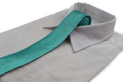 Mens Mint Green 5cm Skinny Plain Neck Tie